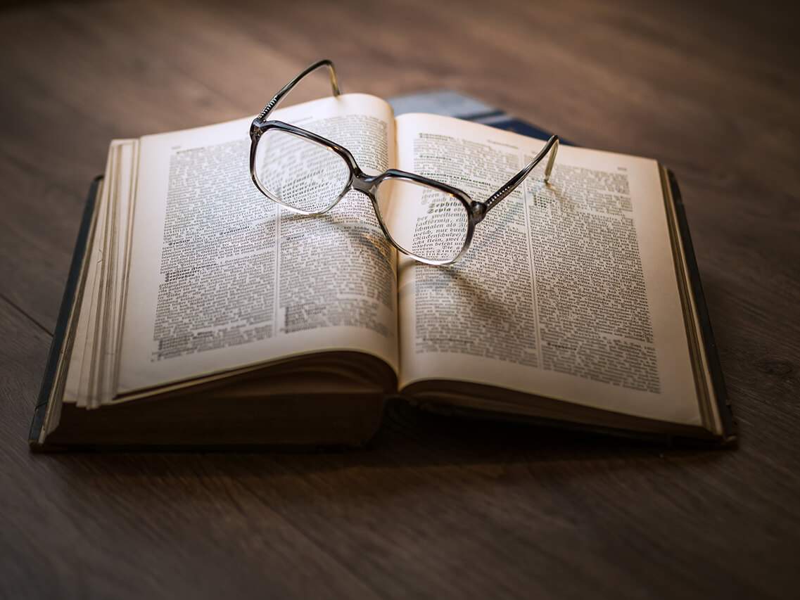 Library Book on Table